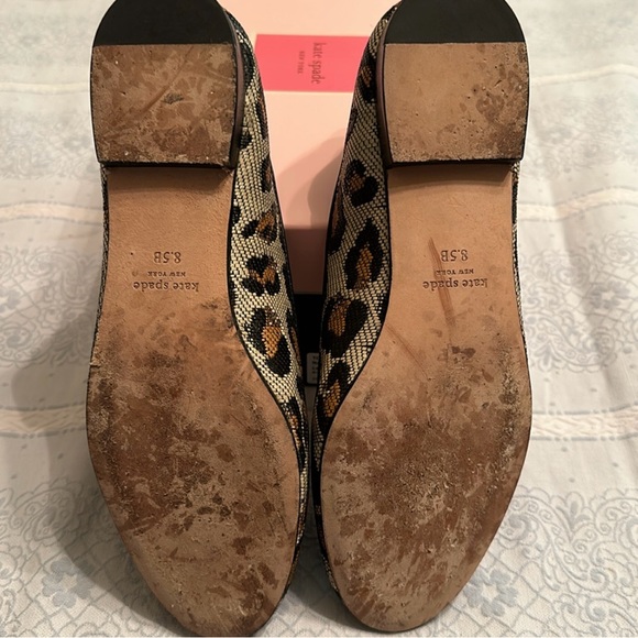 Kate Spade Shoes Womens Size 8.5 Flats Leopard Slip On - Picture 8 of 11